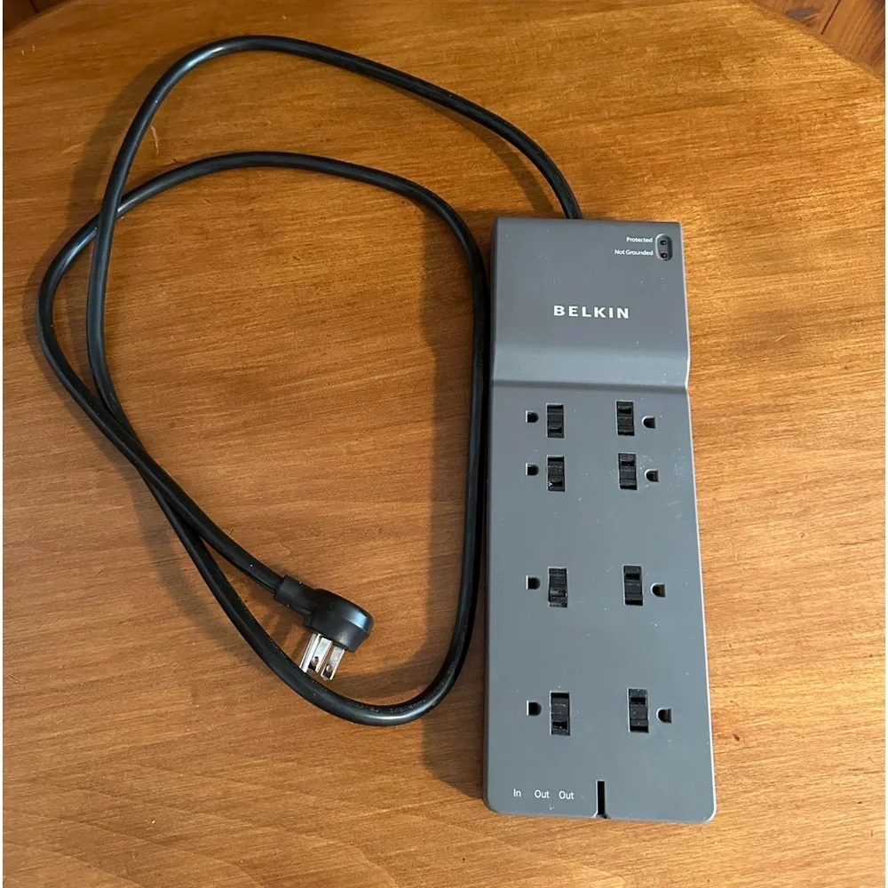 BELKIN POWER STRIP, GE WALL POWER, BELKIN USB HUBS, APPLE EARBUDS